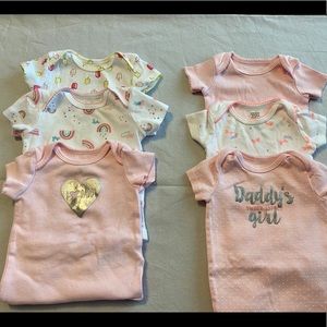 Bundle of 6 onesies by Carter’s ‘Just One You!’